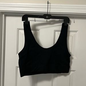 Torrid ribbed black sports bra